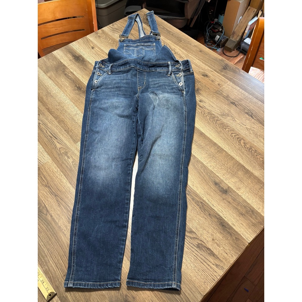 Torrid Jeans Women Size 12 Blue Overalls Straight Leg Bib Pocket First At Fit